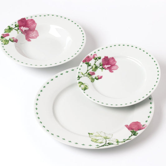LEA Mallow 18 teiliges Geschirrset 21 8 cm/19 2 cm/27 cm Suppenteller 220 ml