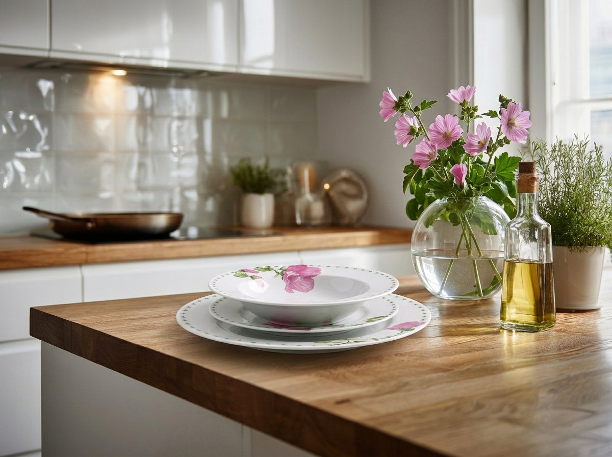 LEA Mallow 18 teiliges Geschirrset 21 8 cm/19 2 cm/27 cm Suppenteller 220 ml - Tinkie