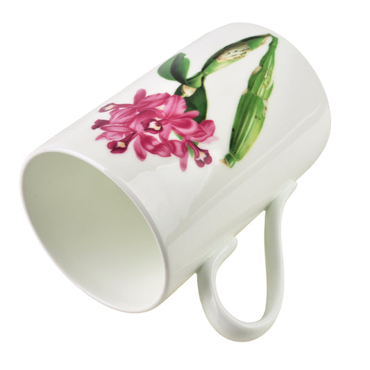 ARMANO Tasse 410 ml, Bone China, künstlerisches Blütenmotiv – Detailansicht