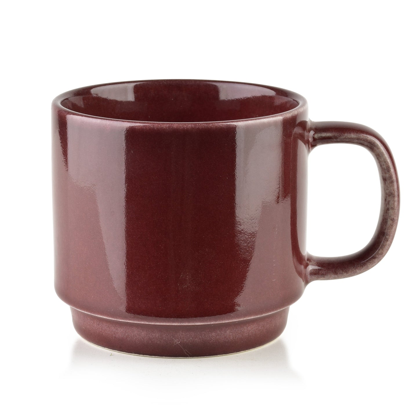 EVIE BURGUNDY Set mit 4 Bechern auf Ständer, Katzenmotiv, 4 x 370 ml – Detailansicht