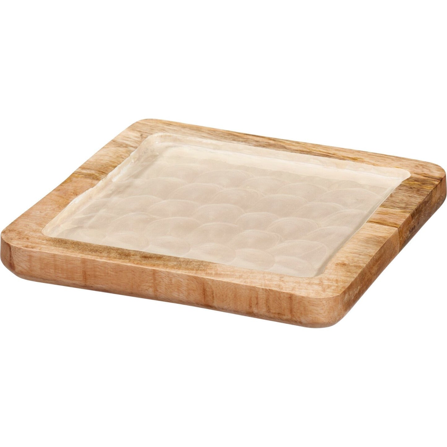 Quadratisches Serviertablett aus Mangoholz - tinkie.de