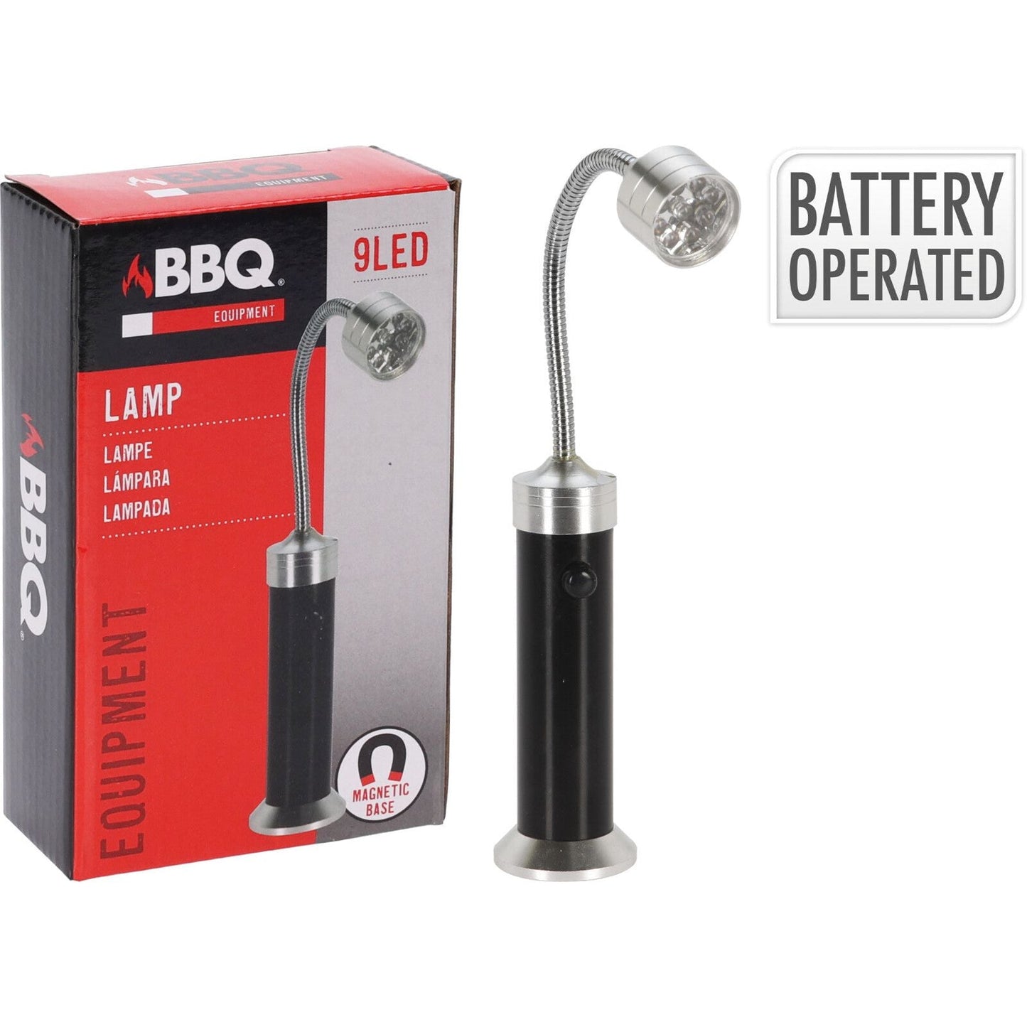 Grilllampe mit Magnet aus Aluminium 25 cm - tinkie.de