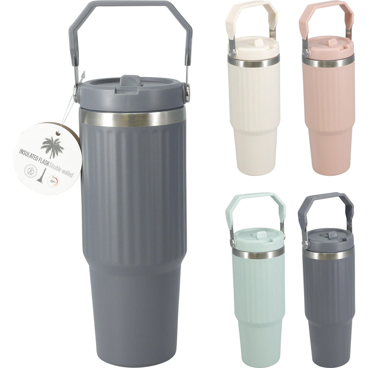 Edelstahl Thermoskanne 900 ML 24 CM 4 Farben - tinkie.de