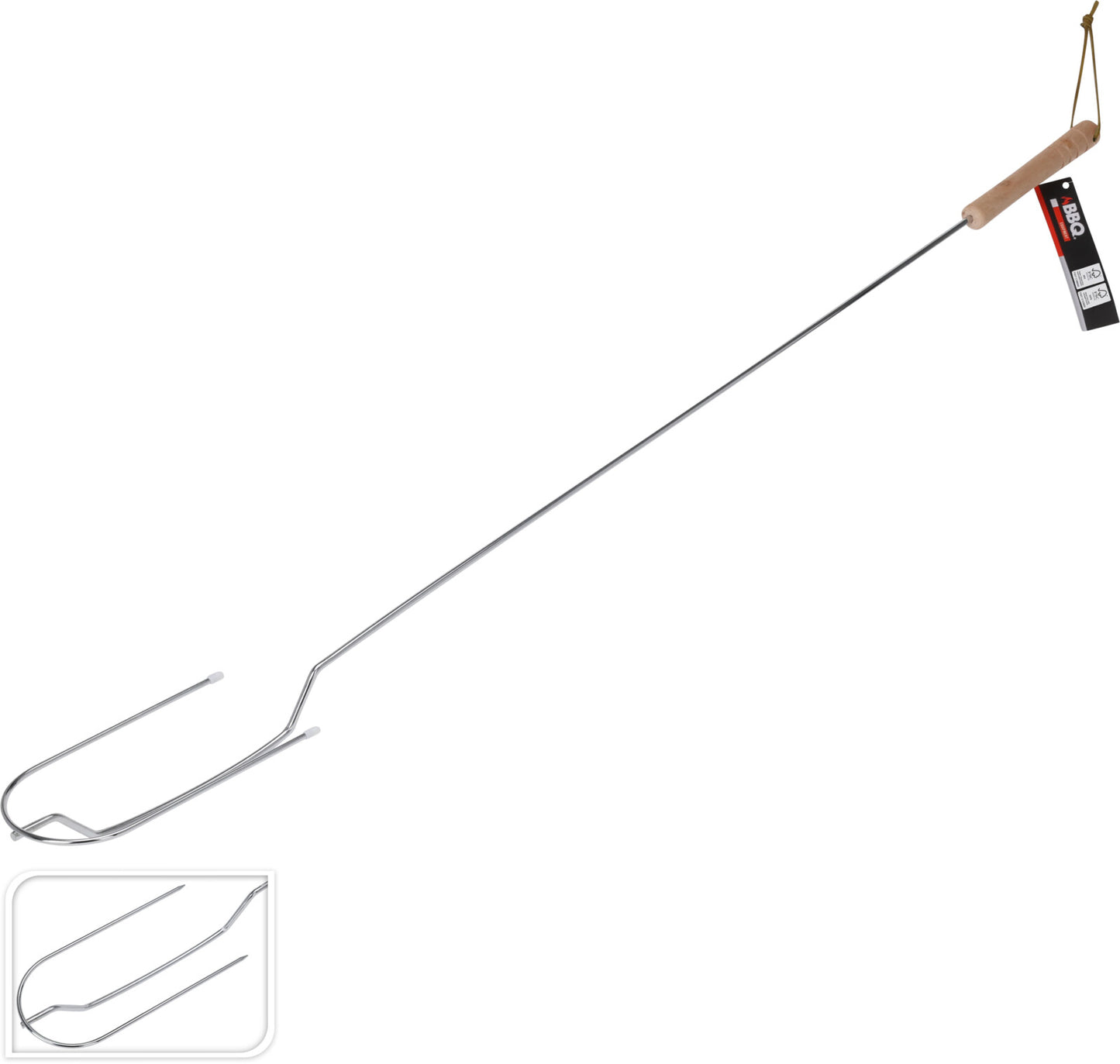 Lagerfeuer Gabel aus Stahl Eukalyptusholz 101 5 cm - Tinkie