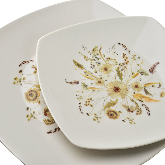LEA BEIGE 18-teiliges Geschirrset, Boho-Wildblumen, für 6 Personen – Detailansicht