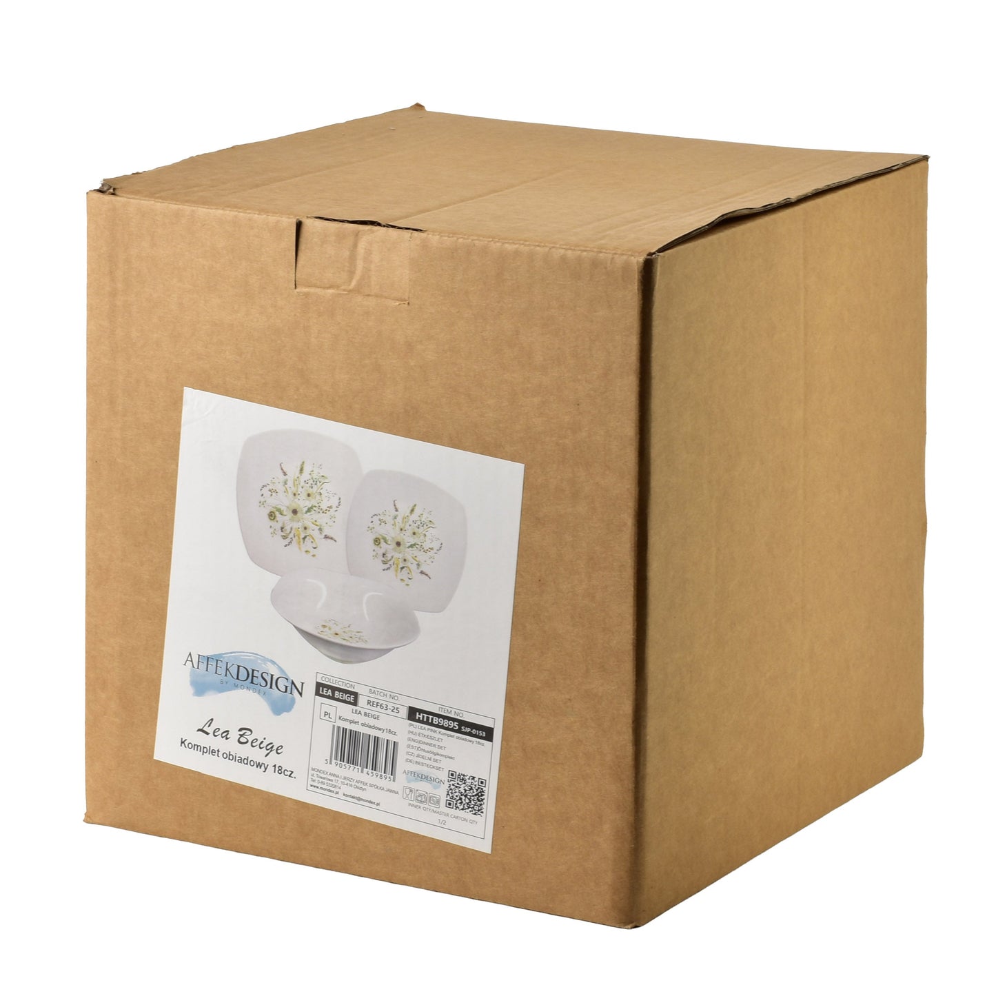 LEA BEIGE 18-teiliges Geschirrset, Boho-Wildblumen, für 6 Personen – in Verwendung