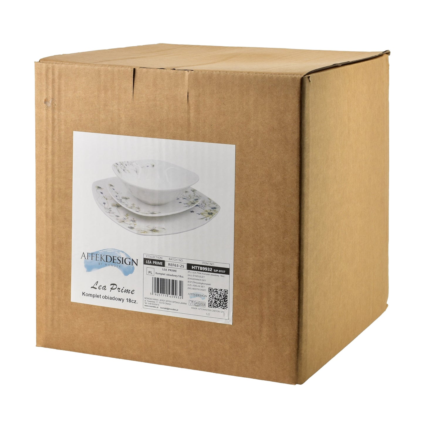 LEA PRIME 18-teiliges Geschirrset, Aquarell-Blüten, für 6 Personen – in Verwendung