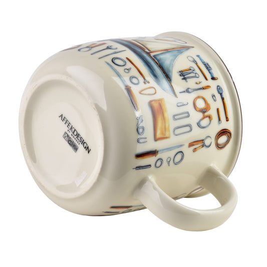 NORMAN Becher 450 ml, Segelboot-Motiv, New Bone China – Detailansicht
