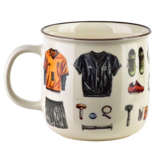 NORMAN Becher 450 ml, Fußball-Motiv – Detailansicht
