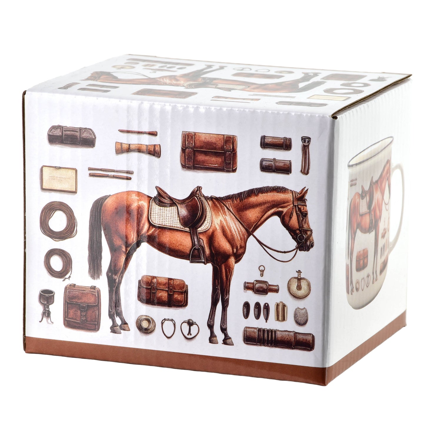 NORMAN Becher 450 ml, Pferd/Reitsport-Motiv – in Verwendung