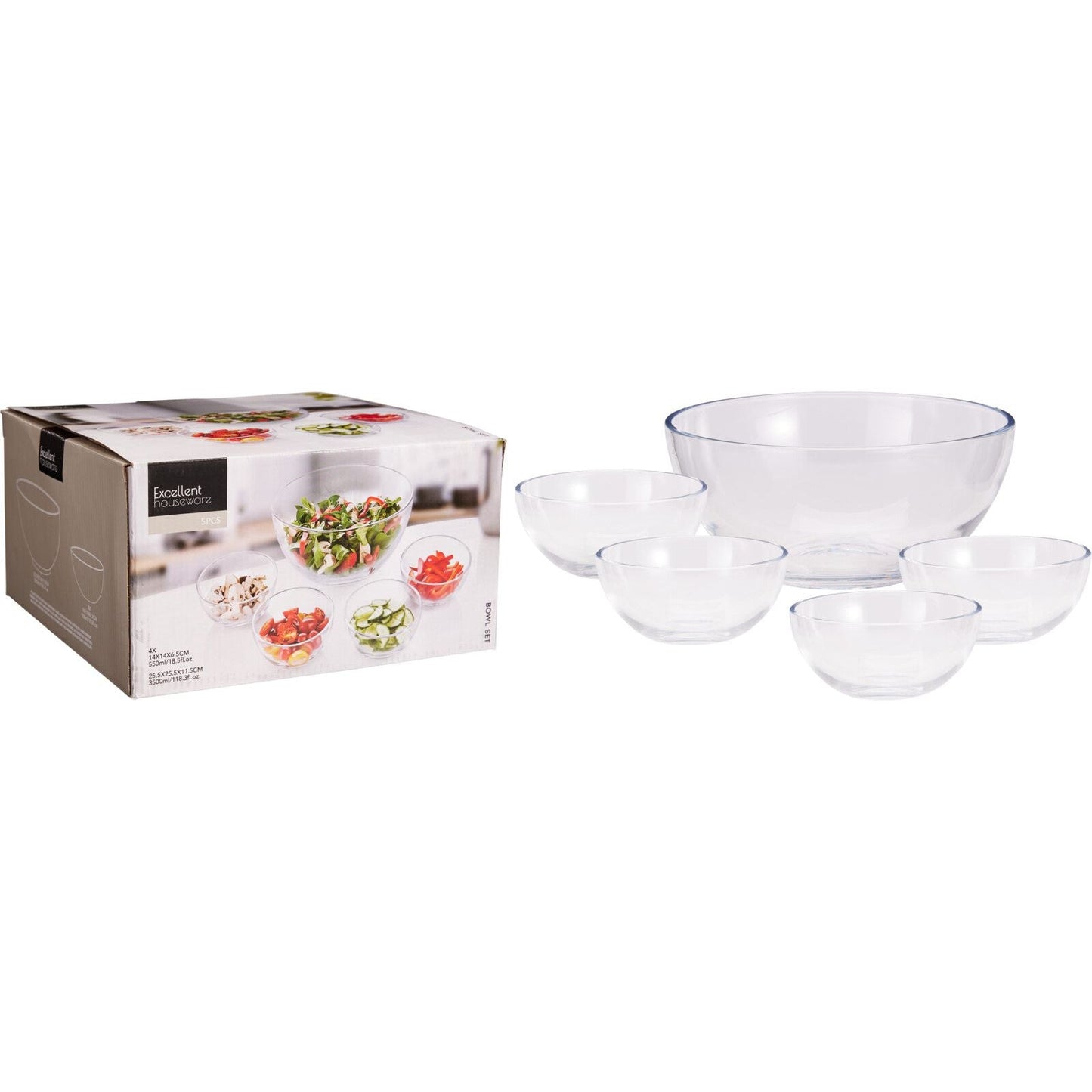 5 teiliges Set Glas Schalen - tinkie.de