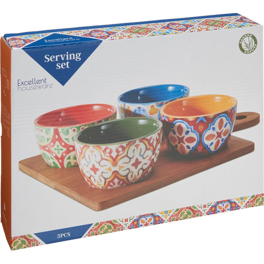 5 teiliges Servierset aus Steingut - tinkie.de