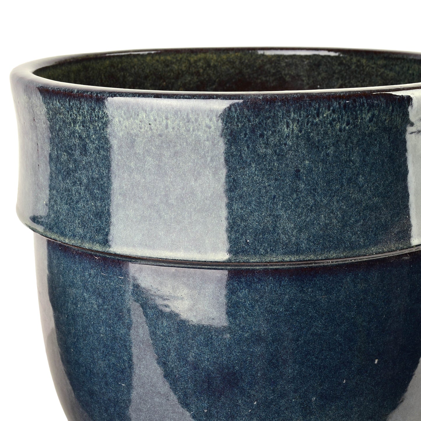 HEVRA Übertopf-Set 3-tlg., Fiber Clay glänzend, 24 bis 44 cm – Seitenansicht