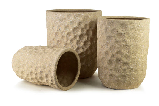 Neva Keramik-Übertopf Set (3-teilig) Beige & Sand-Optik - Tinkie