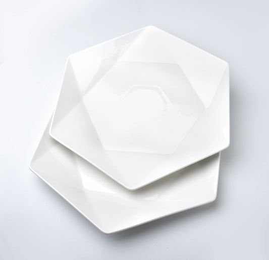 Ralph White Set mit 2 flachen Tellern - tinkie.de