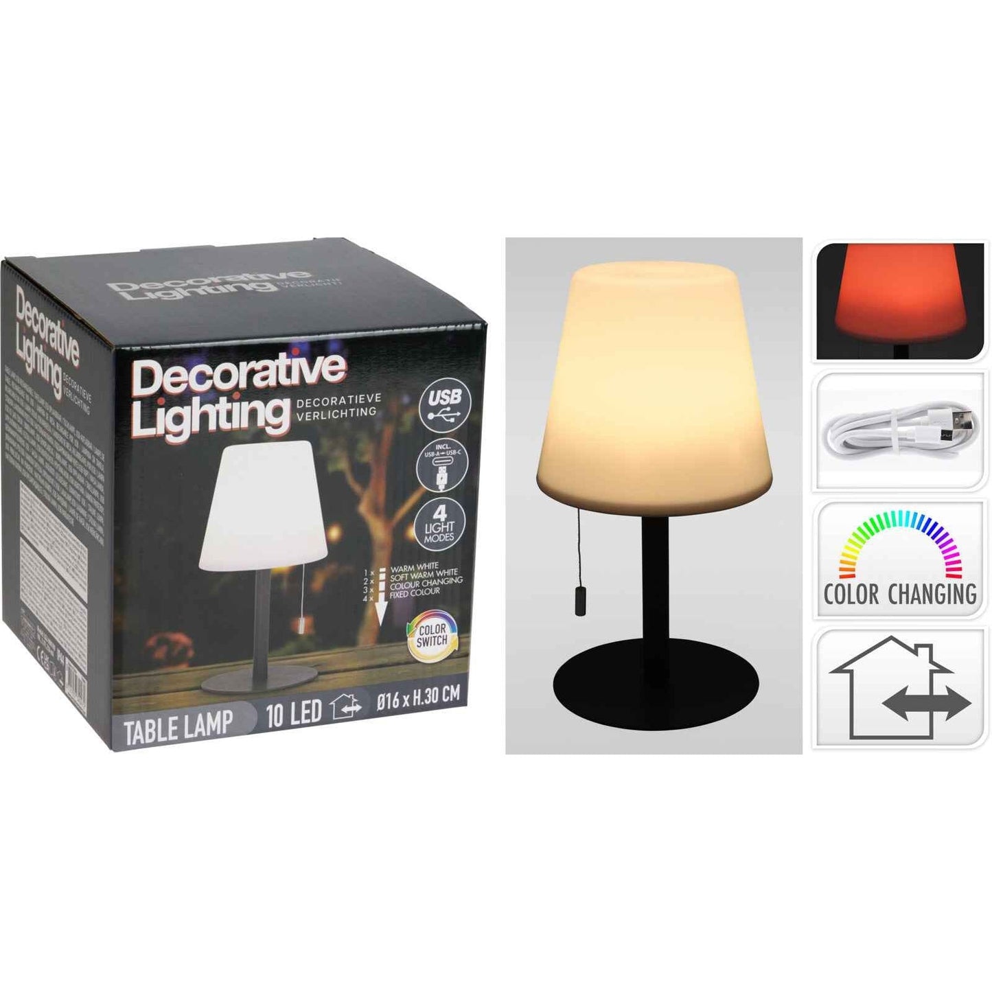 Farbwechselnde Lampe mattschwarz - tinkie.de