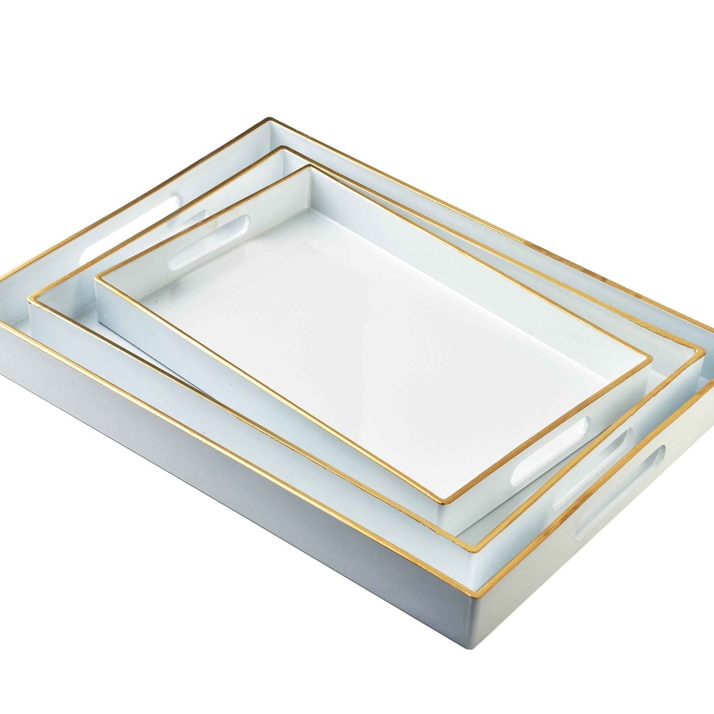 Blanche White Set mit 3 dekorativen Tabletts - tinkie.de