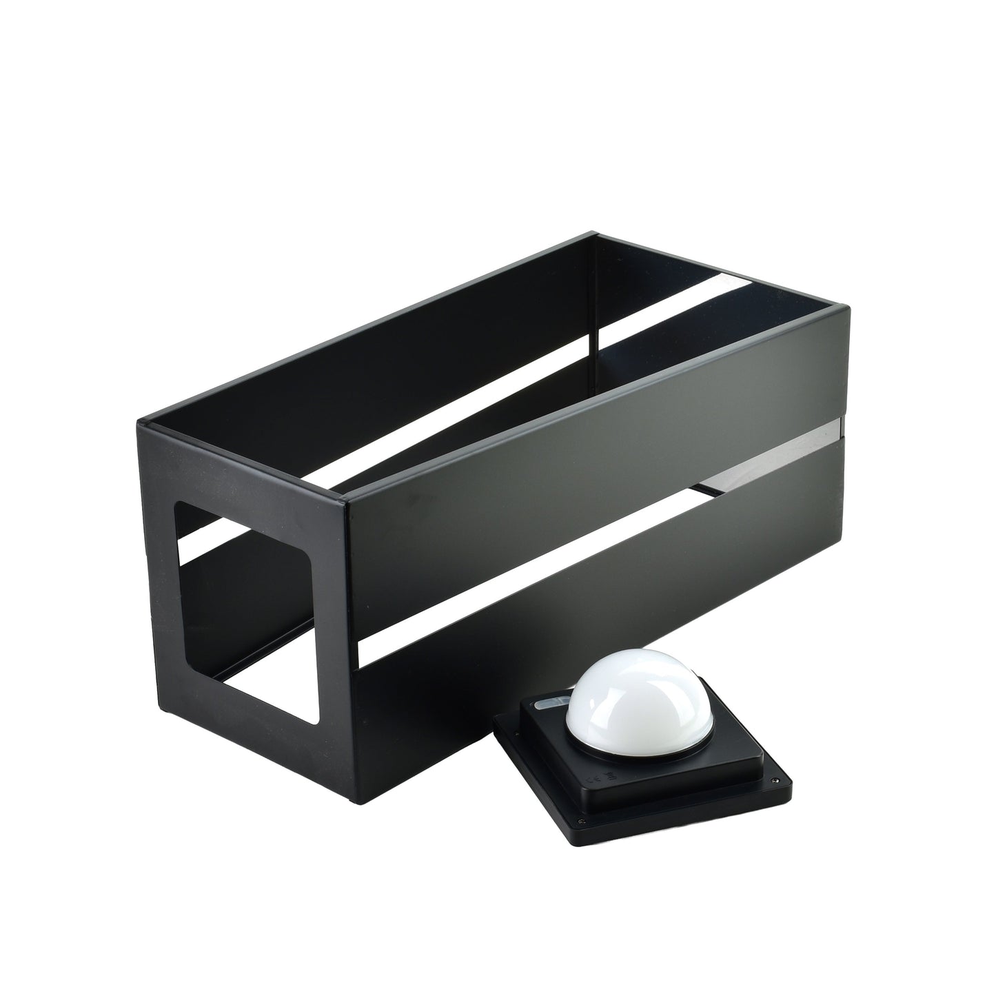 SOKKE Solarlaterne, Metall Schwarz, 40 cm – Seitenansicht