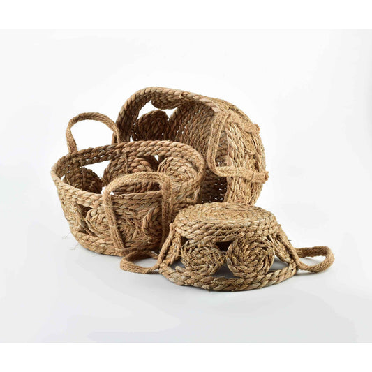 Bali 3er Korb Set aus Seegras Beige 30/27/21 cm - tinkie.de