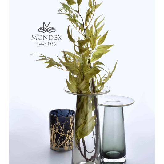 Serenite Vase mit Rand grau