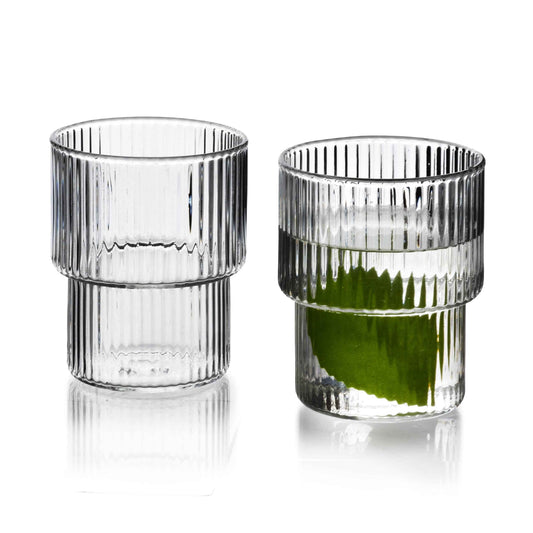 Ella Stripes Set mit 4 Gläsern (320 ml) aus Borosilikatglas - tinkie.de