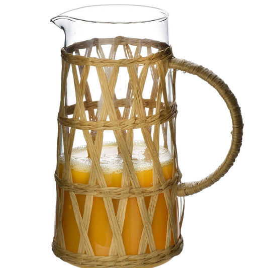 Modern Kitchen Glaskanne 1 1 l mit Boho Flechtmuster - tinkie.de
