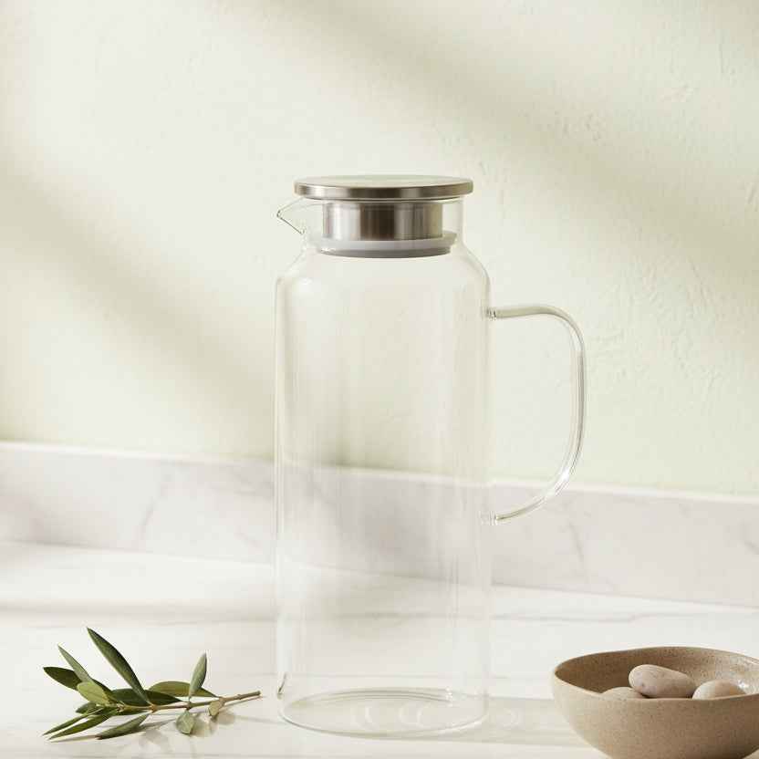 Modern Kitchen Krug mit Deckel aus Borosilikatglas 1 9 l - tinkie.de