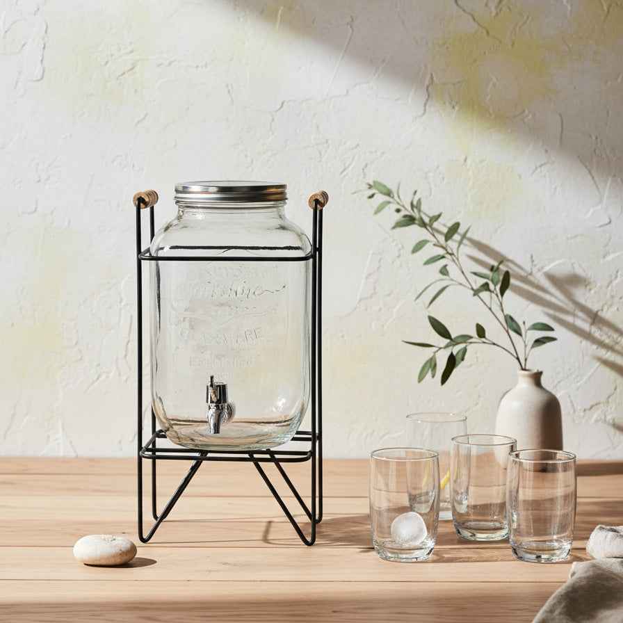 Modern Kitchen Glas mit Ausguss 4 l inklusive Ständer - tinkie.de