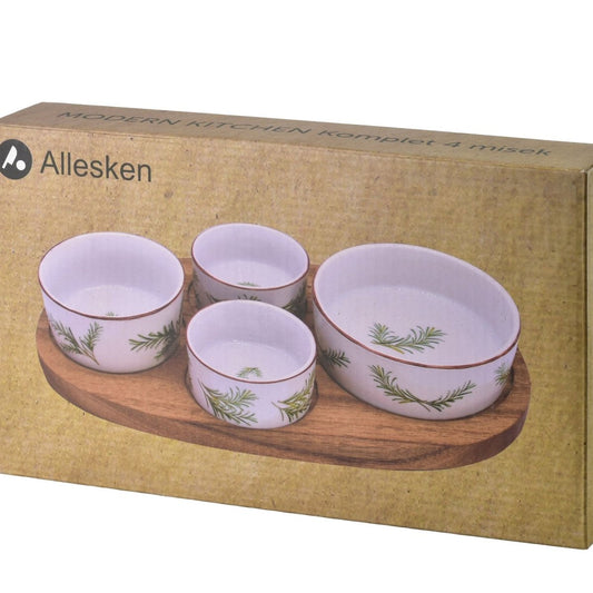 Modern Kitchen Schneidebrett mit 4 Schalen x 4 cm () Rosmarin 160 ml / 120 ml / ml - tinkie.de