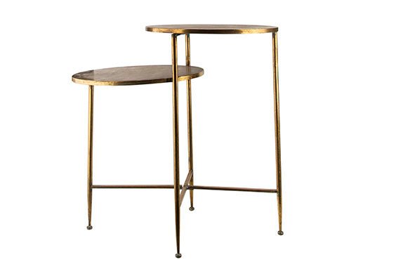 Beistelltisch Set 2 Stück Gold Metall - Beistelltisch - tinkie.de