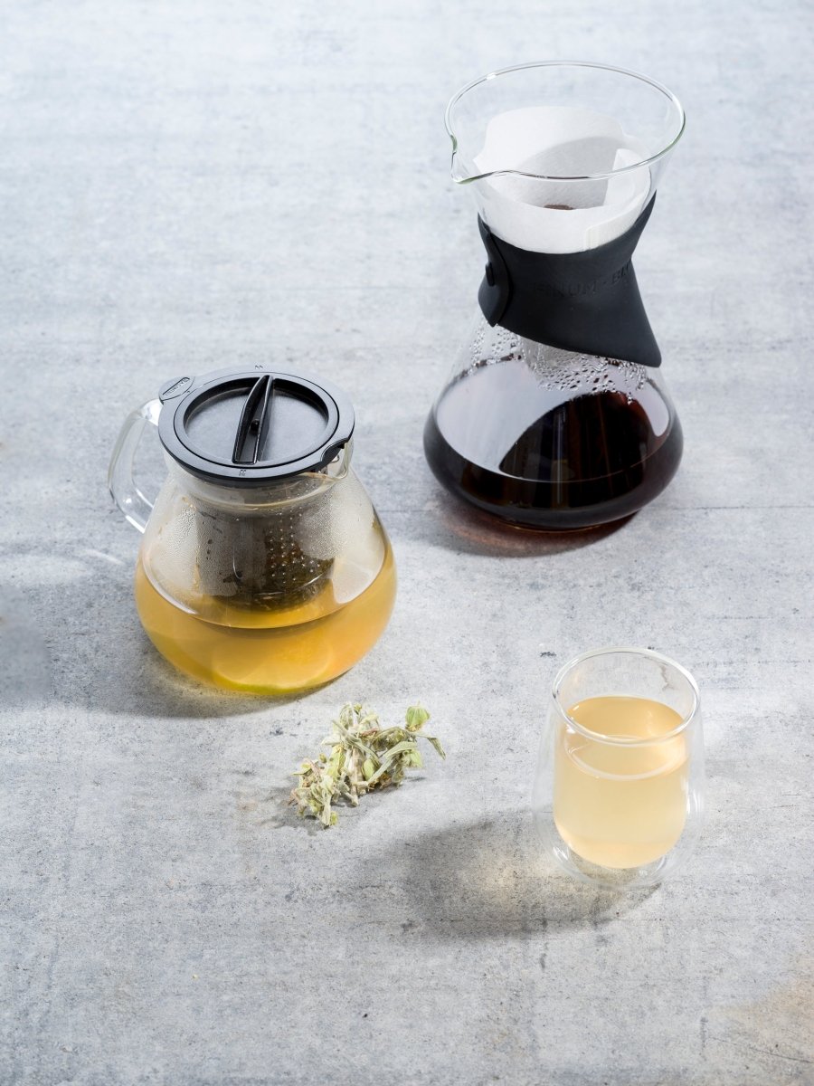 BLOOM AND FLOW Kanne aus feinstem Glas mit Thermo-Ummantelung - Kanne - tinkie.de