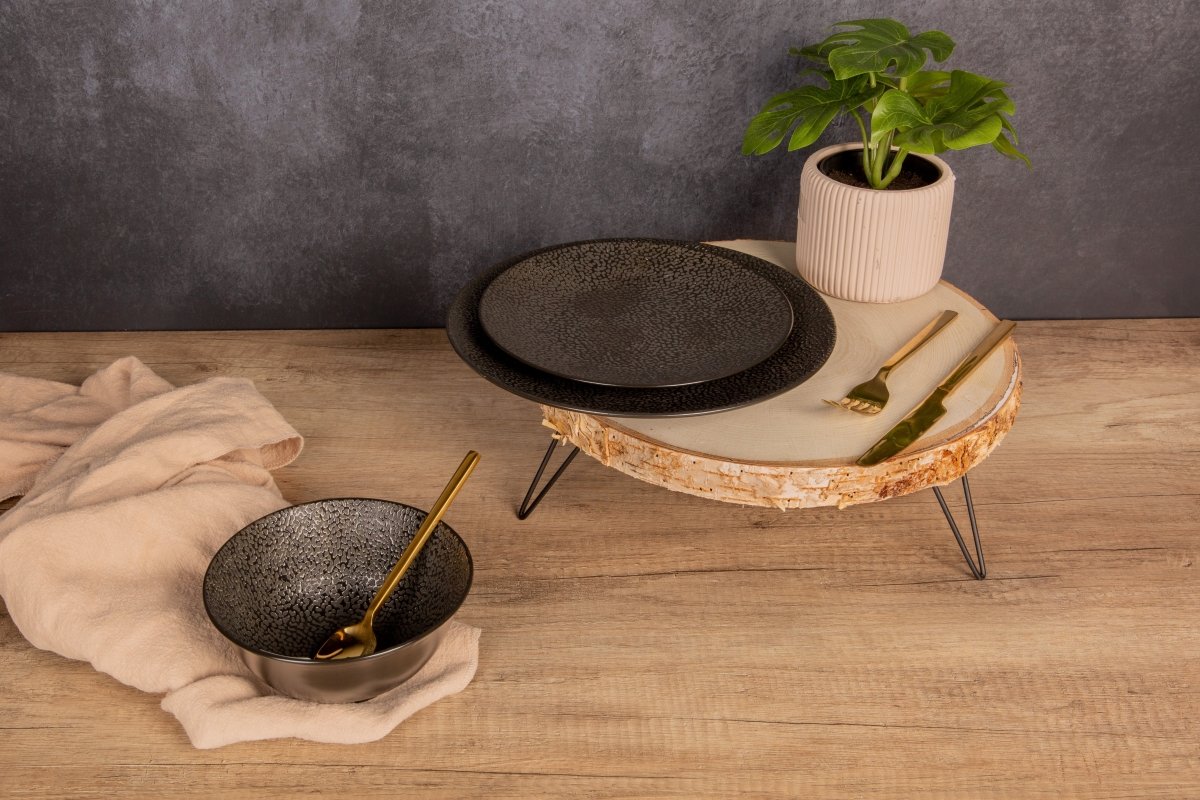 Candy Black Teller aus Porzellan Flach - Teller - tinkie.de