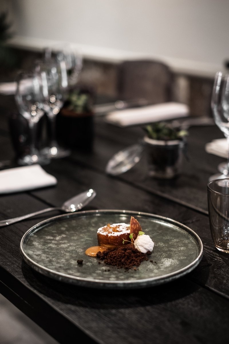 Istra Dessertteller aus Steinzeug Grau-Grün - Dessertteller - tinkie.de