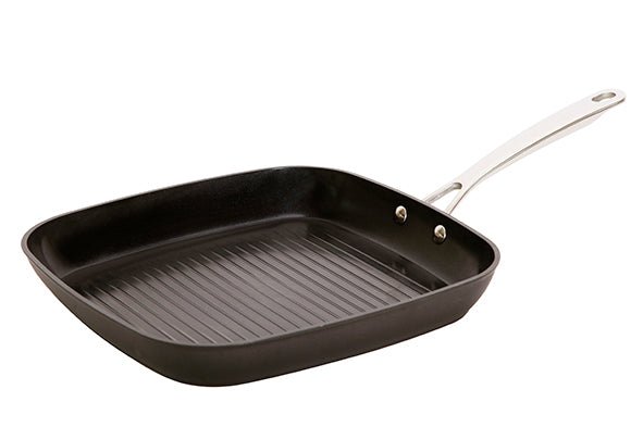 Professionelle Grillpfanne aus Edelstahl mit Keramikbeschichtung - Grillpfanne - tinkie.de