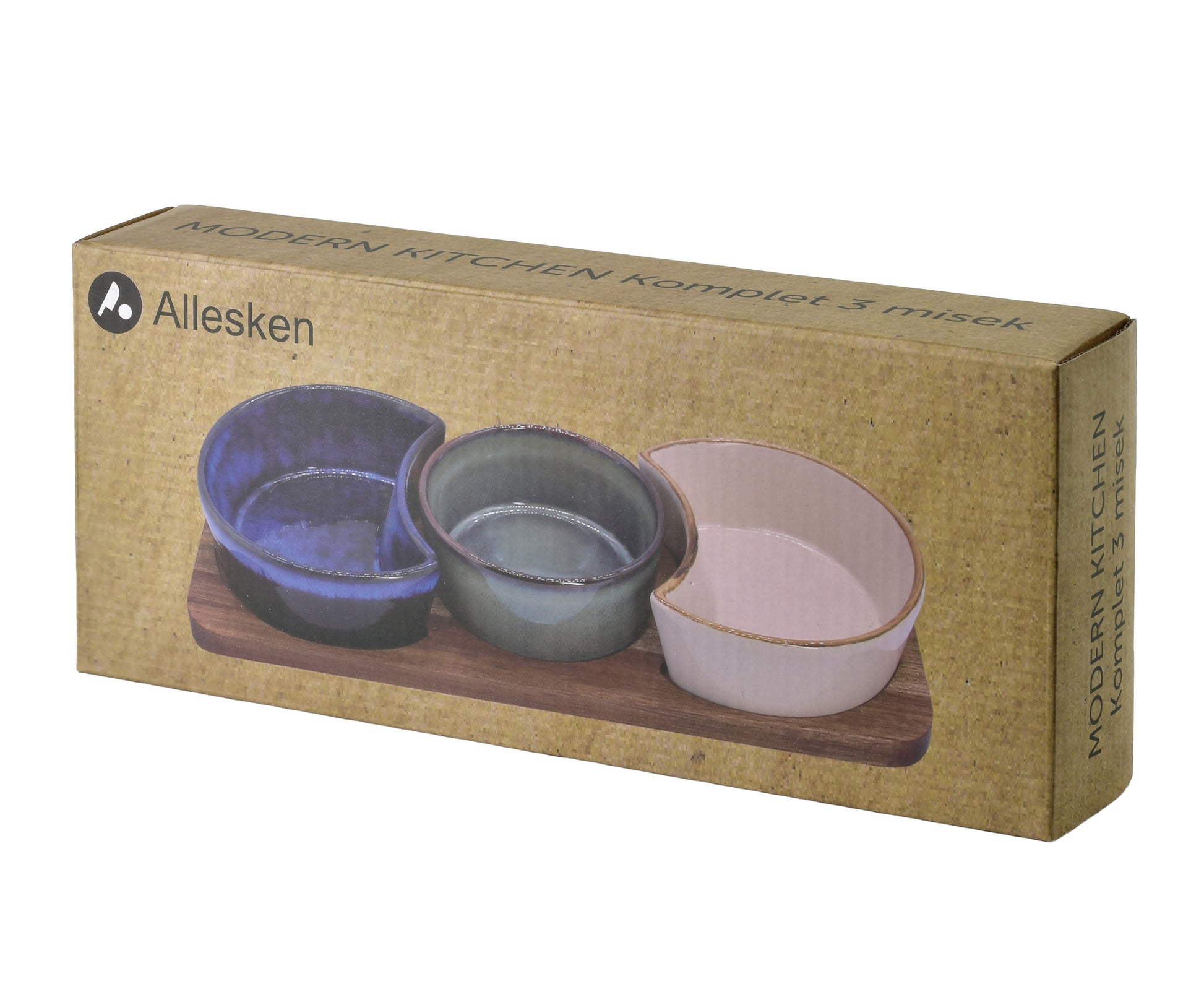 Modern Kitchen Schneidebrett mit 3 Schalen x () ml 120 ml - Tinkie