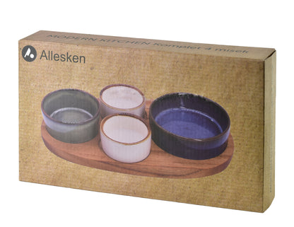 Modern Kitchen Schneidebrett mit 4 Schalen x () 160 ml / 120 ml / 80 ml - Tinkie
