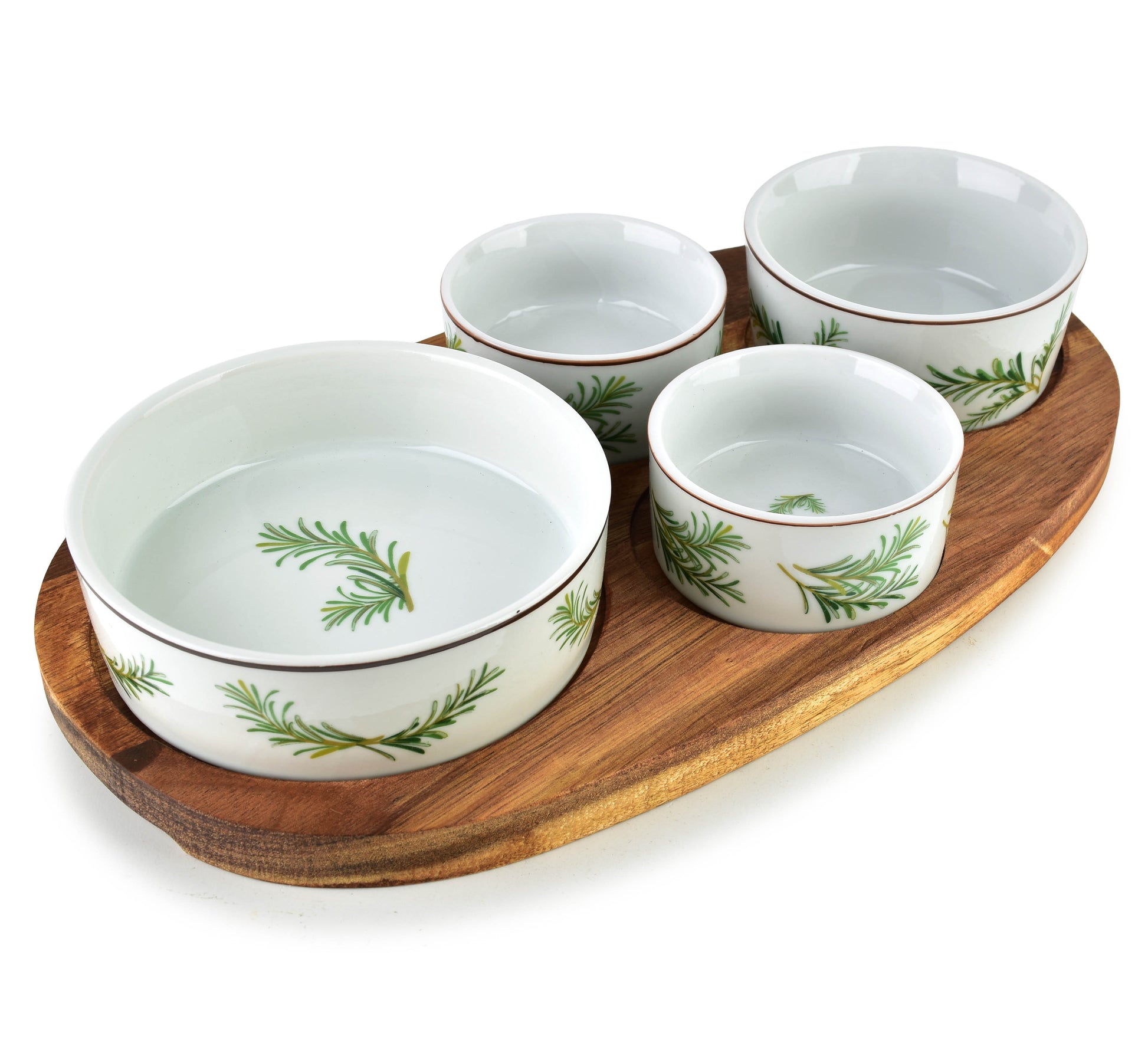 Modern Kitchen Schneidebrett mit 4 Schalen x 4 cm () Rosmarin 160 ml / 120 ml / ml - Tinkie