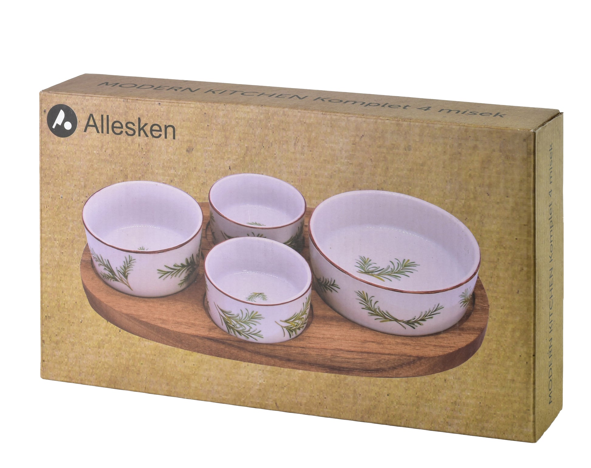 Modern Kitchen Schneidebrett mit 4 Schalen x 4 cm () Rosmarin 160 ml / 120 ml / ml - Tinkie