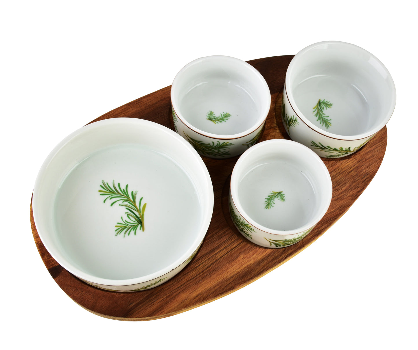 Modern Kitchen Schneidebrett mit 4 Schalen x 4 cm () Rosmarin 160 ml / 120 ml / ml - Tinkie