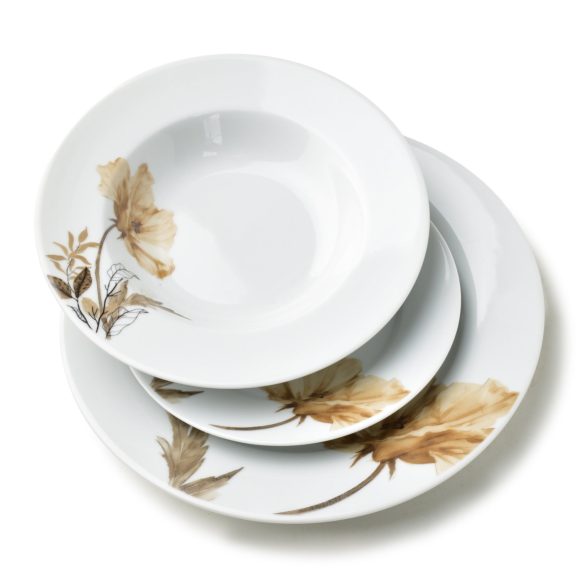 LEA Beige 18 teiliges Geschirrset 21 8 cm/19 2 cm/27 cm Suppenteller 220 ml - Tinkie