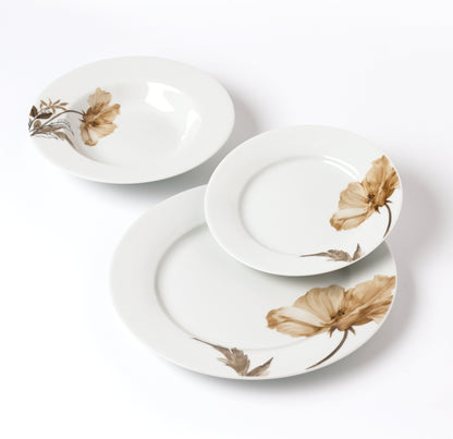 LEA Beige 18 teiliges Geschirrset 21 8 cm/19 2 cm/27 cm Suppenteller 220 ml - Tinkie