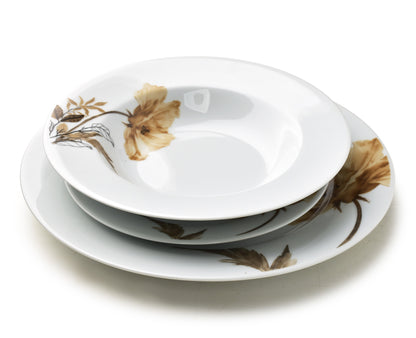 LEA Beige 18 teiliges Geschirrset 21 8 cm/19 2 cm/27 cm Suppenteller 220 ml - Tinkie
