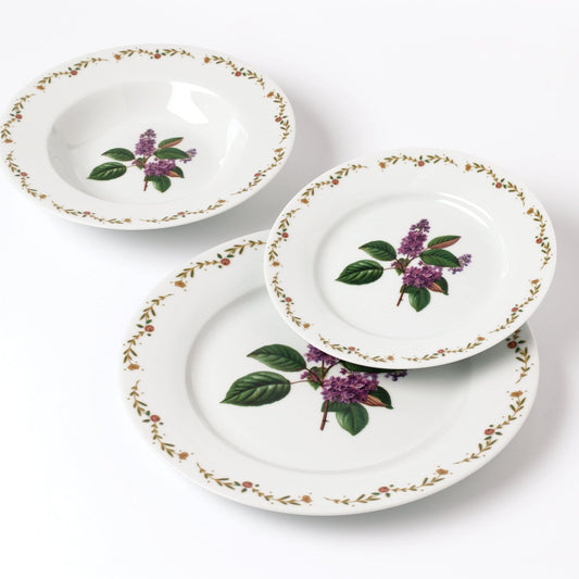 LEA Lilac 18 teiliges Geschirrset 21 8 cm/19 2 cm/27 cm Suppenteller 220 ml