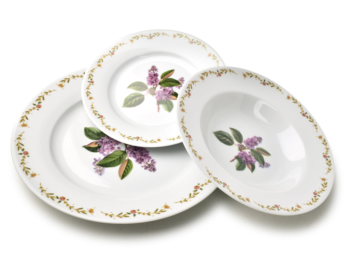 LEA Lilac 18 teiliges Geschirrset 21 8 cm/19 2 cm/27 cm Suppenteller 220 ml - Tinkie