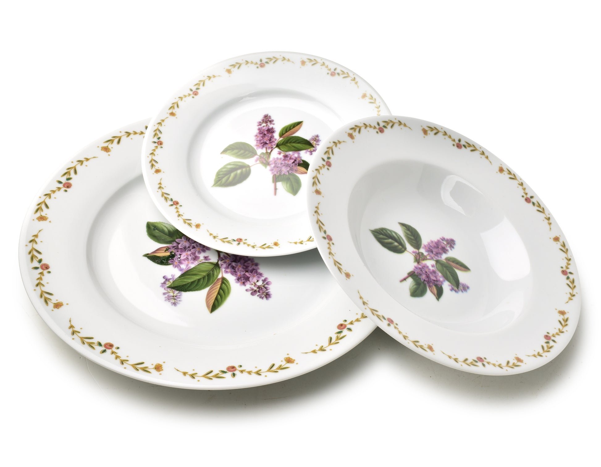 LEA Lilac 18 teiliges Geschirrset 21 8 cm/19 2 cm/27 cm Suppenteller 220 ml - Tinkie