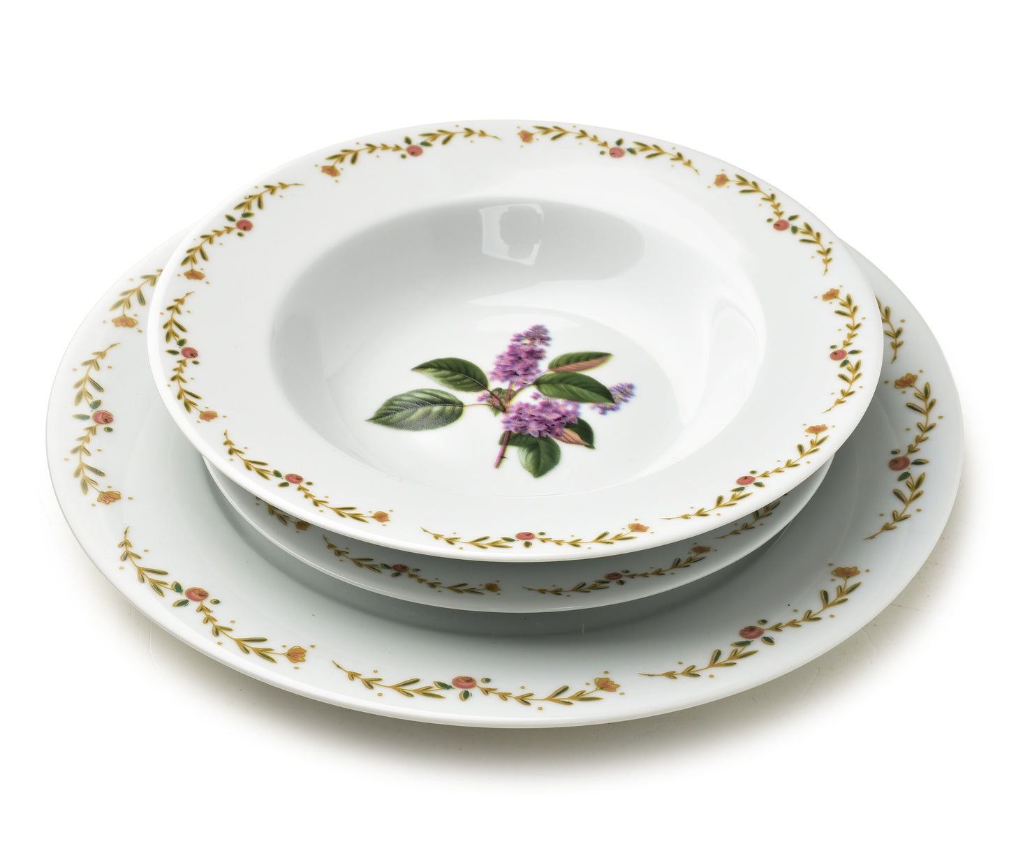 LEA Lilac 18 teiliges Geschirrset 21 8 cm/19 2 cm/27 cm Suppenteller 220 ml - Tinkie