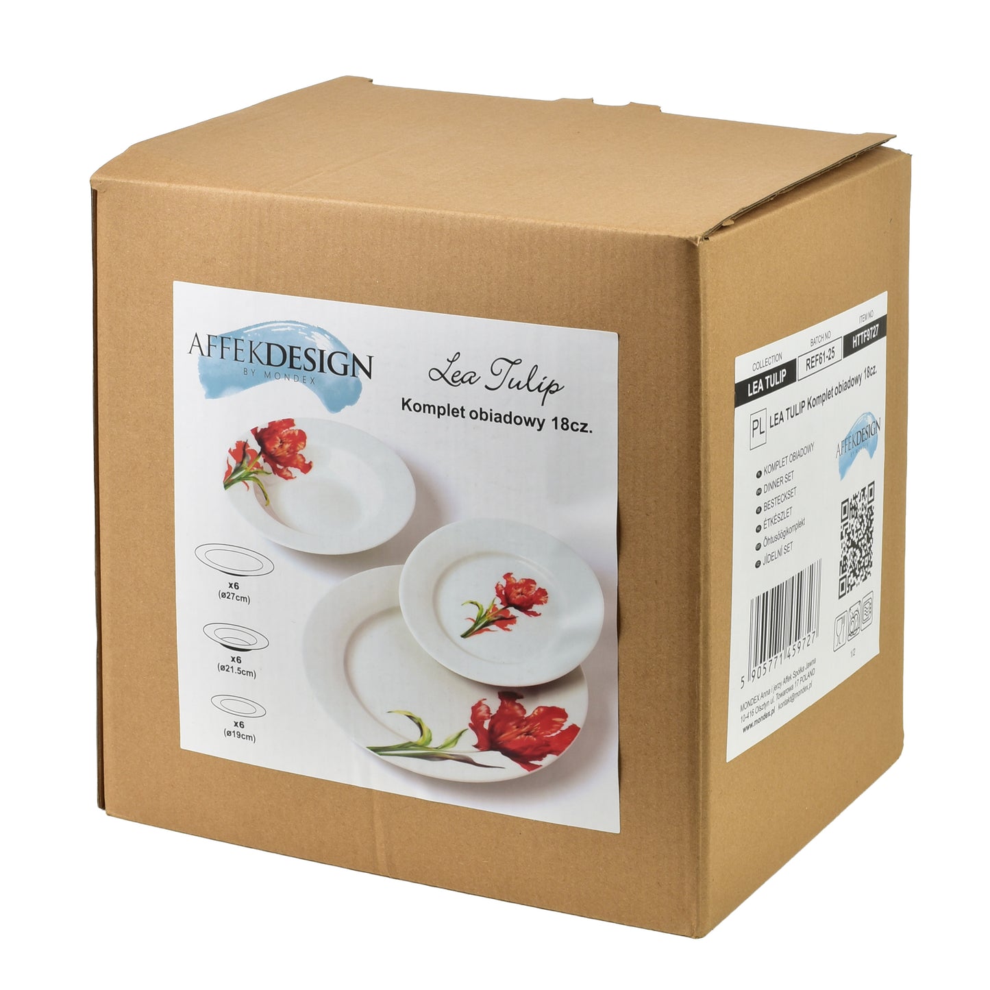 LEA Tulip 18 teiliges Geschirrset 21 8 cm/19 2 cm/27 cm Suppenteller 220 ml - Tinkie