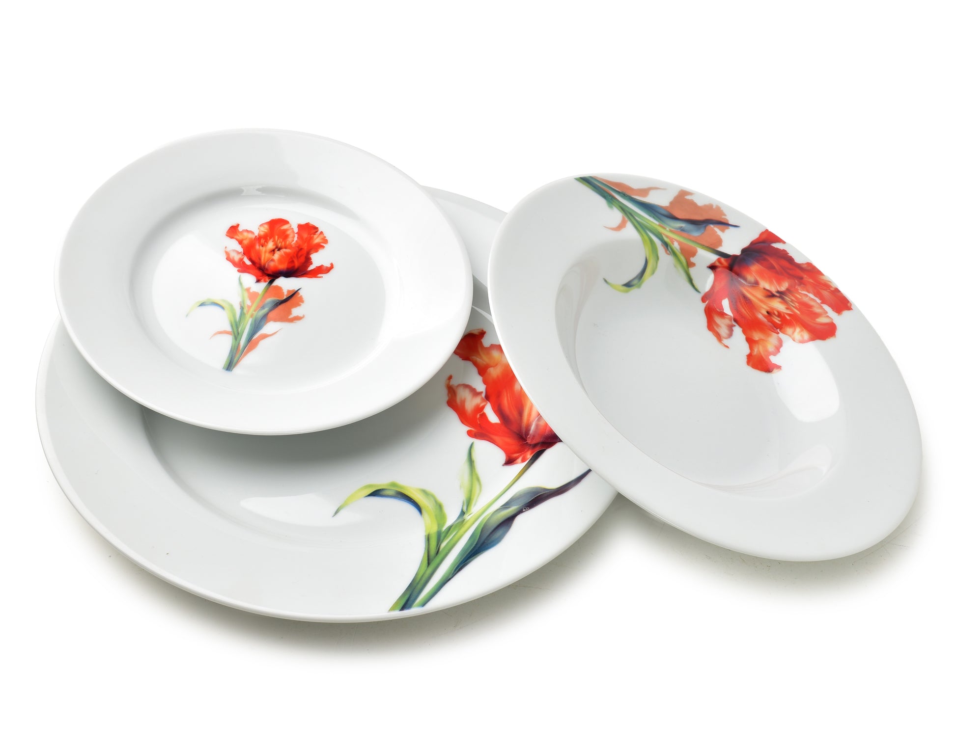 LEA Tulip 18 teiliges Geschirrset 21 8 cm/19 2 cm/27 cm Suppenteller 220 ml - Tinkie