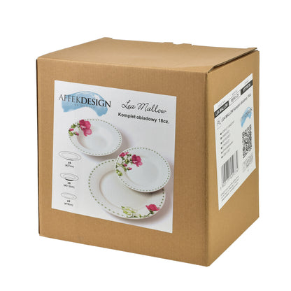 LEA Mallow 18 teiliges Geschirrset 21 8 cm/19 2 cm/27 cm Suppenteller 220 ml - Tinkie