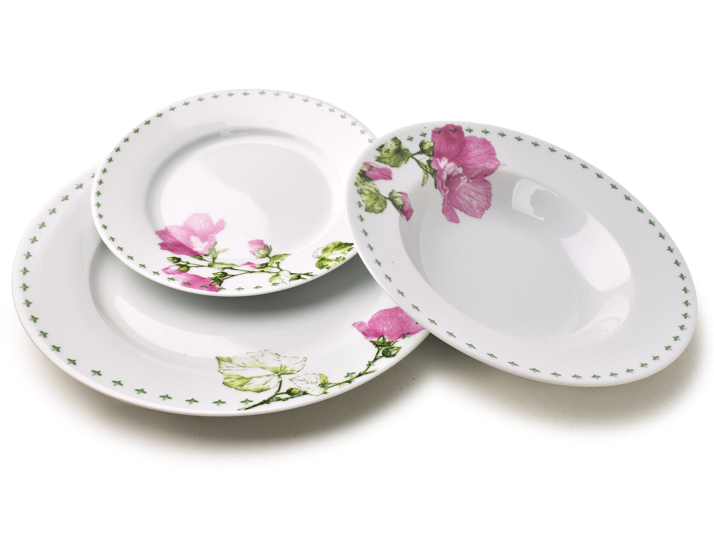 LEA Mallow 18 teiliges Geschirrset 21 8 cm/19 2 cm/27 cm Suppenteller 220 ml - Tinkie